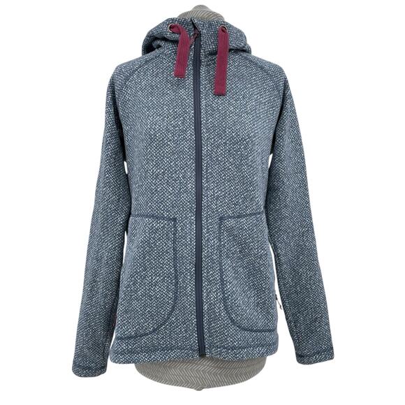 RAB Amy Hoody Zip Up Bering Sea Blue Fleece Jacket Hoodie Size L - Picture 1 of 10